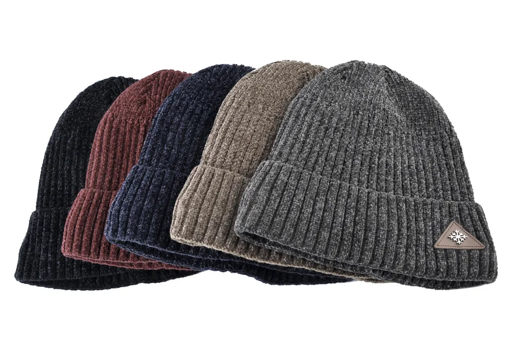 Вязаные шапочки Skullies, мужские зимние толстые вязаные однотонные шапки и шарф, комплекты для мужчин, для улицы, Россия, зимние шапочки, теплый лыжный комплект