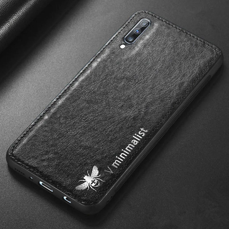 Чехол для samsung Galaxy A70 A60 A50 A30 A20 A10 роскошный винтажный кожаный магнитный автомобильный чехол для samsung M10 - Цвет: Black