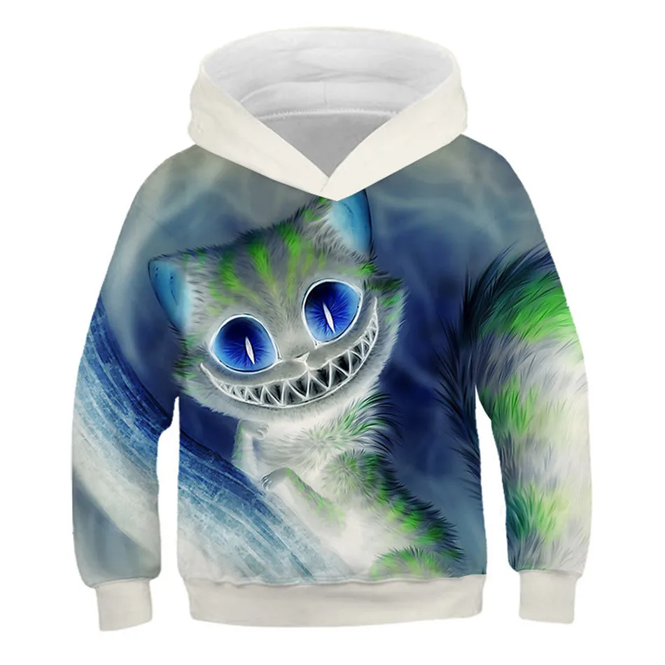 Autumn Winter Boys Girls Fashion 3D Hoodies Lovely Cat Panda Galaxy Space Print Children Hooded Sweatshirts Kids Pullovers kid hoodie for sale