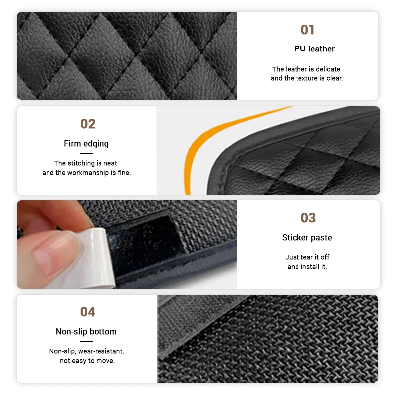 PU Leather Car Storage Pocket Organizer for Small Stuff