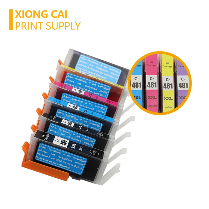 6 шт PGI480 CLI480 PGI 480 CLI 481 совместимый чернильный картридж для принтера Canon TS6140 TS8140 TS9140