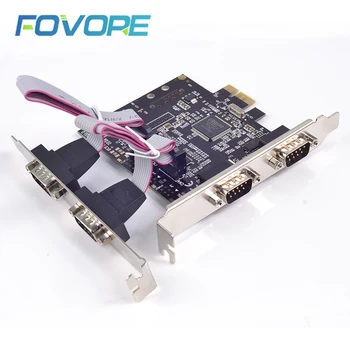 

Serial DB9 RS232 PCI express Adapter 4 port Serial DB9 RS232 to PCI express Adapter RS-232 PCI e PCIe Controller Card MosChip