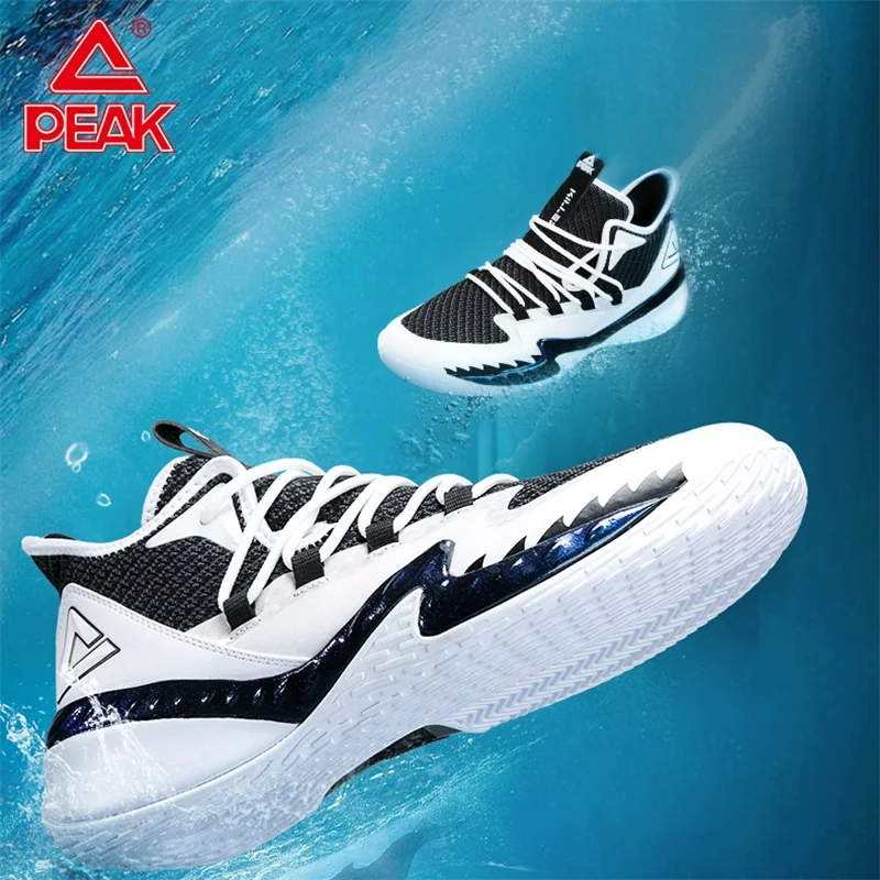 

PEAK Men Professional Basketball Shoes High Top Gym Comfortable Trainer Sneakers Cushion Breathable Outdoor Athletic Sport Shoes