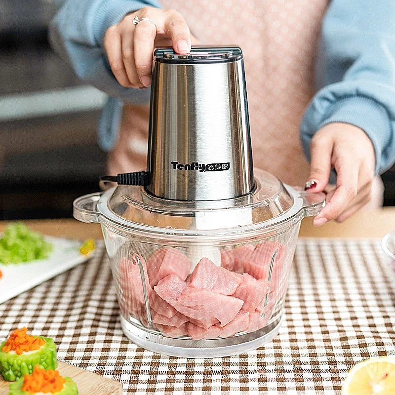 Домашняя электрическая мясорубка маленький многофункциональный блендер из