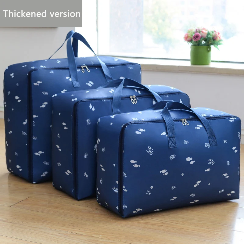 9Thickened 3 pcs set Комплект из 3 предметов, дорожная сумка для отдыха, сумка для хранения одежды, Большая вместительная сумка, стеганая сумка, влагостойкая переносная сумка для дома - Цвет: 9Thickened 3 pcs set