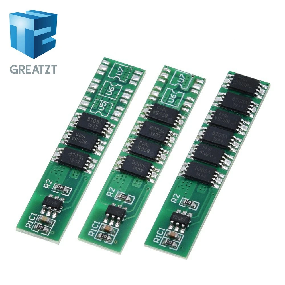 Защитная плата PCM GREATZT 1S 7.5A 10A 15A 3 7 V li ion 4 6MOS BMS для литиевой батареи 18650|Интегральные