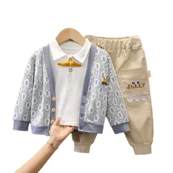 Fantasia infantil feminina, roupas para meninos e meninas, jaqueta e calças de outono