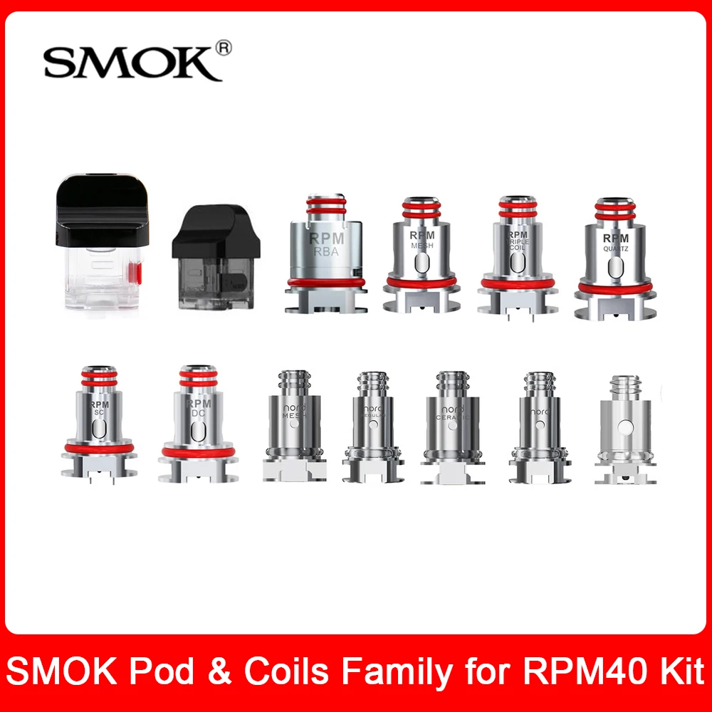 Оригинальный электронных сигарет SMOK об/мин Pod катушки для 40 Vape комплект РБА сетки
