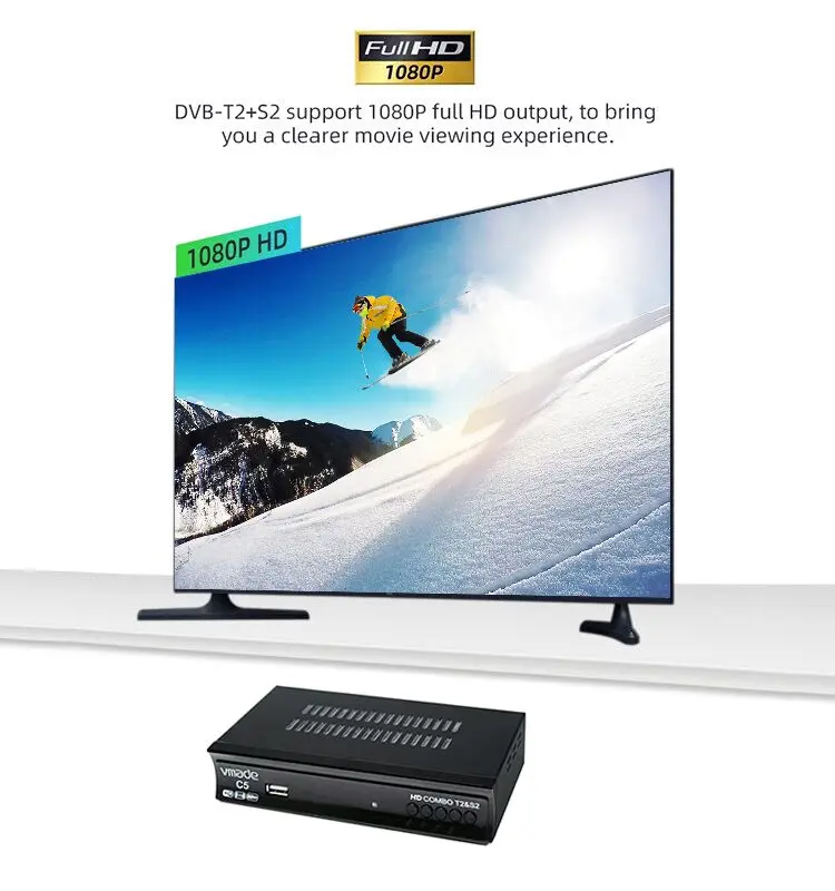 DVB S2 T2 спутниковый ТВ приемник Цифровой тюнер комбинированный HD H.264 приставка