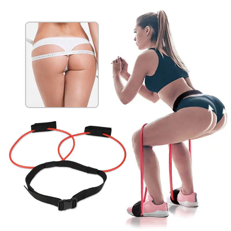 

Fitness Women Booty Butt Band Glute Resistance Bands Adjustable Waist Leg Belt Pedal Exerciser Glutes Muscle Training Free Bag