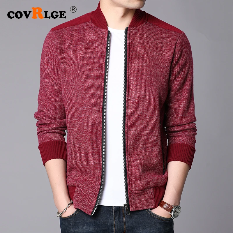 Covrlge Winter Thick Warm Sweater Coat Men Cardigan Jumpers Men Solid Cashmere Wool Liner Zipper Fleece Coats Men MWK013 Covrlge Winter Thick Warm Sweater Coat Men Cardigan Jumpers Men Solid Cashmere Wool Liner Zipper Fleece Coats Men MWK013