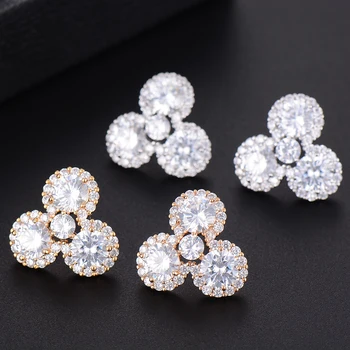 

Trendy Spring Collection Stud Earring For Women Wedding Party Engagement Cubic Zirconia Dressing Up Jewelry Addiction