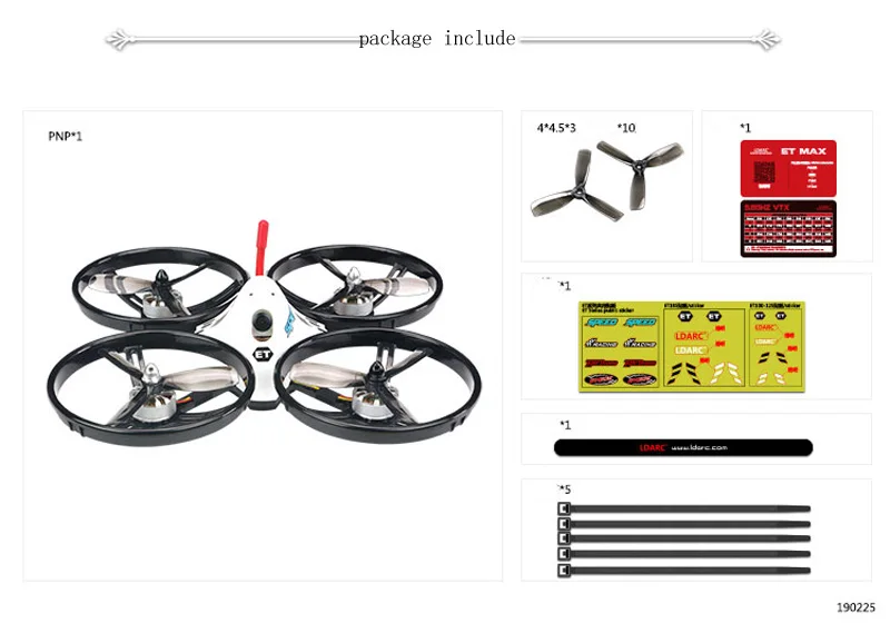 

Hot 1PC LDARC ET MAX Four-inch PNP Racing FPV RC Drone Quadcopter F4 20A OSD Three-layer Flying Tower Novice Training Machine