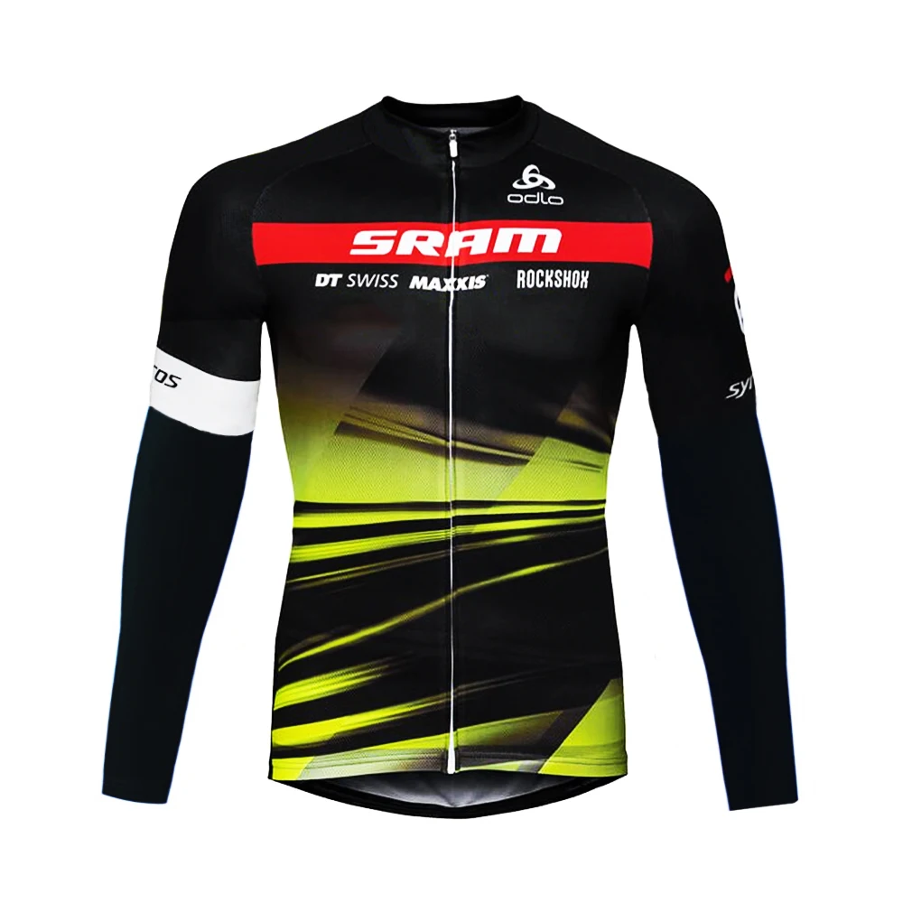 Весна осень без флиса SRAM команда Велоспорт Джерси Майо largo ciclismo Ropa Ciclismo мужские с длинным рукавом Дорожный велосипед Джерси