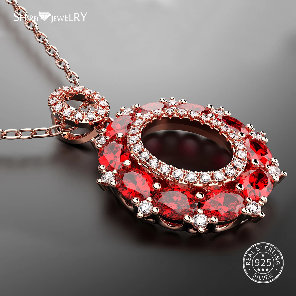 Женское ожерелье из серебра 100% пробы с овальным сапфиром|Ожерелья| |