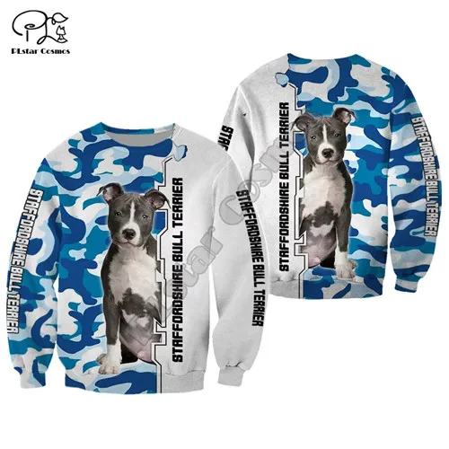 sweatshirt Для мужчин бык-терьер 3d принтом «Собачка» с застежкой-молнией толстовка с капюшоном Длинные рукава толстовки куртка осенний трикотажный спортивный костюм - Цвет: sweatshirt
