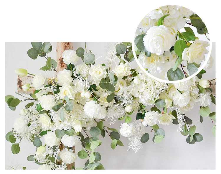 JAROWN Wedding Flowers Artificial Silk Flower Row Line Arch Floral Outdoor Lawn Wedding Bauble Decoration Fake Flower Flores Para Manualidades (18)
