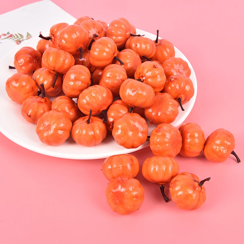 25Pcs Mini Simulation Pumpkin Fake Artificial Vegetabl Thanksgiving Festival Home Party For Halloween Props DIY Crafts | Игрушки и хобби