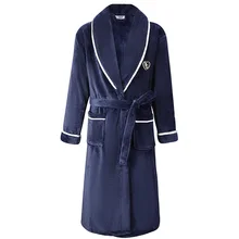 Платье-пеньюар с длинными рукавами для влюбленных, большие размеры 3XL, кимоно купальный халат, фланелевый утепленный, теплая одежда для сна, платье, пижама из кораллового флиса
