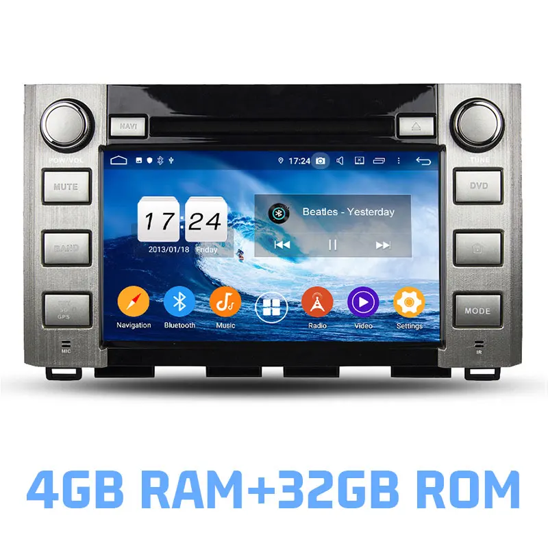 Ips DSP Android 9,0 4 Гб ОЗУ 64 Гб ПЗУ автомобильный dvd-плеер Wifi 4G Bluetooth RDS радио gps карта для Toyota Sequoia Tundra - Цвет: 4GB RAM and 32GB ROM