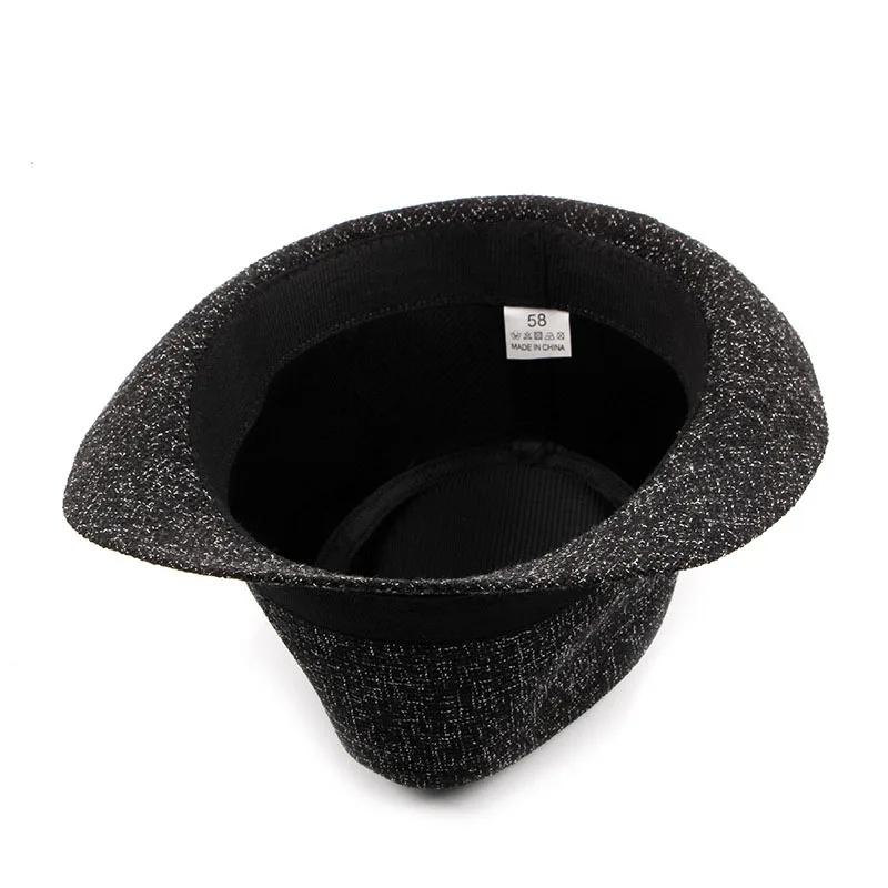 Autumn Winter Leopard Fedora Hat Men Women Imitation Woolen Top Felt Jazz Hats Godfather Sombrero Caps Gentleman Hat Sombrer