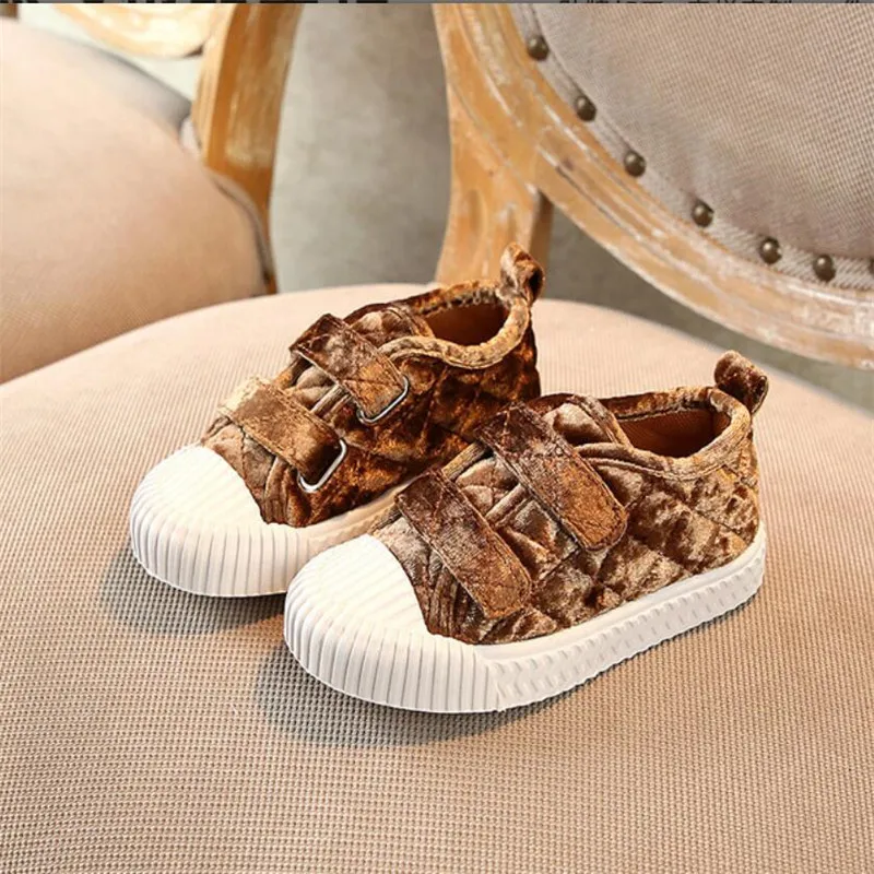 Детская обувь; коллекция года; сезон осень; schoenen tenis infantil; бархатная обувь для девочек; модные брендовые Детские повседневные кроссовки на мягкой подошве