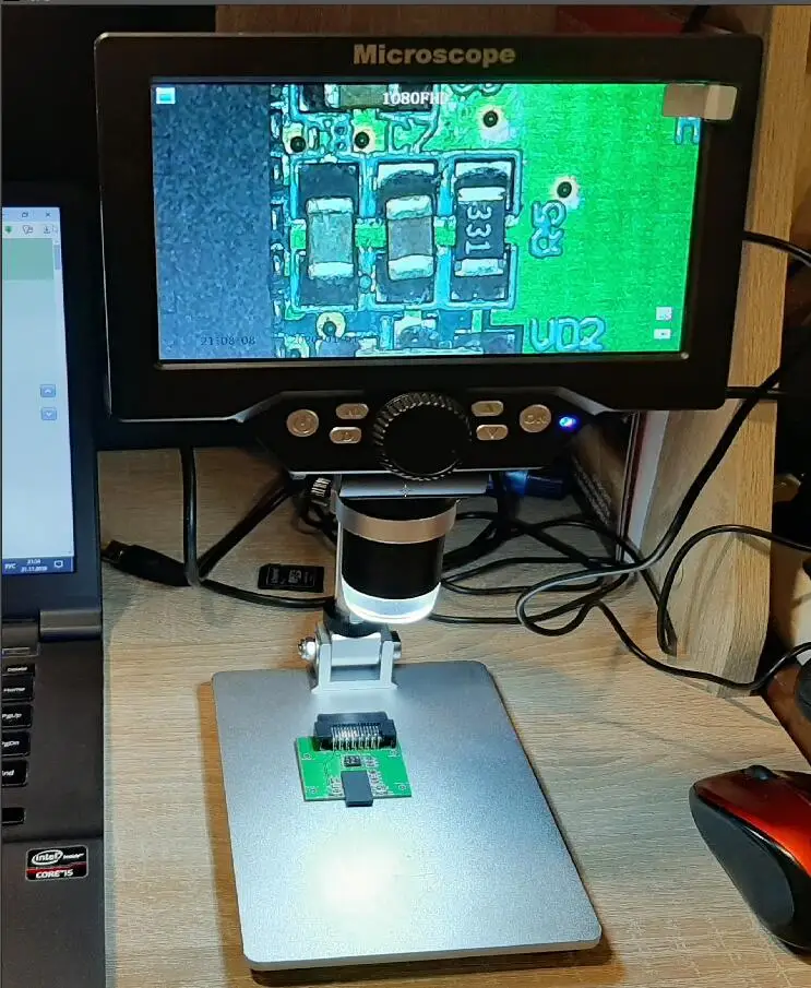 Обновление G1200 цифровой Электронный lcd непрерывный зум видео микроскоп портативный 12MP паяльный микроскоп с 8 светодиодами