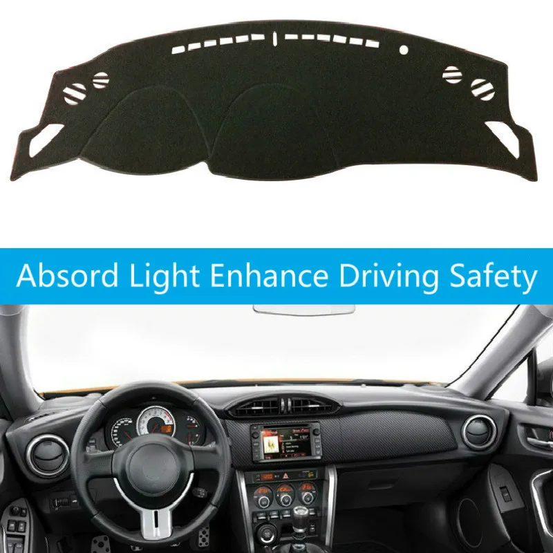 

Dashboard Cover Sun Shade Non-slip Dash Mat Pad Carpet Car Stickers Interior Accessories For Toyota 86 GT86 FT86 12-18