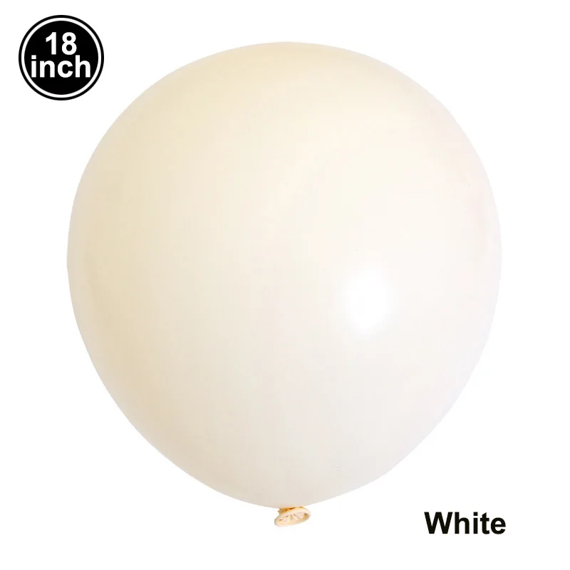 Комплект из 2 предметов, 18 дюймов макароны Цвет пастельных воздушные шарики в виде леденцов круглого гелия Воздушные шары для вечеринки, свадьбы, дня рождения, детские игрушки Globos вечерние украшения - Цвет: white