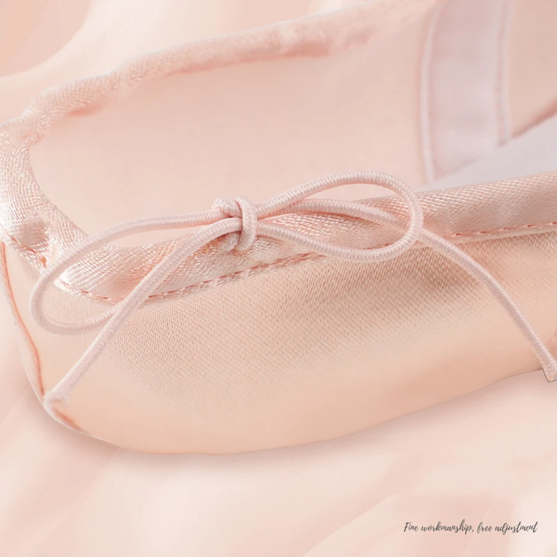 Professional Ballet Pointe Shoes With Genuine Leather Sole Women Satin Ballet Shoes With Ribbons For Professional Ballerina 6