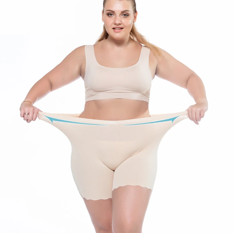

DOIB Plus Big Size Women Safety Shorts Pants Soft High Elasticity Cotton Boxer Seamless Panties High Waist Thin Safety Underwear