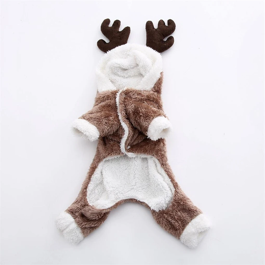 Adorable Elk Deer Sheep Shape Down Parkas For Christmas Decor Dog Thick Plush Coat Winter Costume Puppy Dog Cosplay Clothes