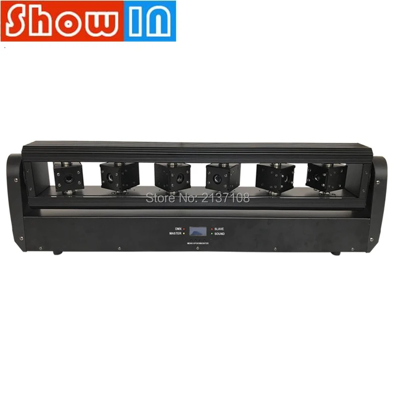 6 головок 500 МВт СВЕТОДИОДНЫЙ ПОВОРОТНЫЙ лазерный светильник красный RGB DMX512 Luz DJ
