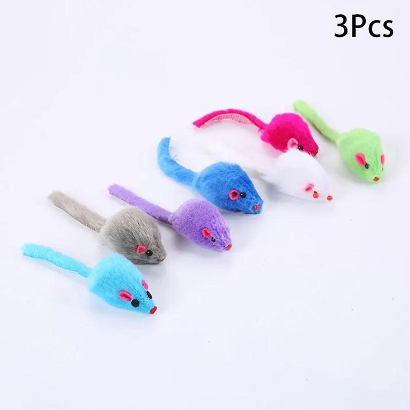 1/3pcs Plush Simulation Mouse Cat Toy Plush Mouse Cat Scratch Bite Resistance Interactive Mouse Toy Palying Toy For Cat Kitten 