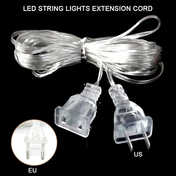 

LED Lights Holiday String Lights Power Extension Cord Cable Fiber Optic Singlemode Power Extension Cable Connect Plug Wire