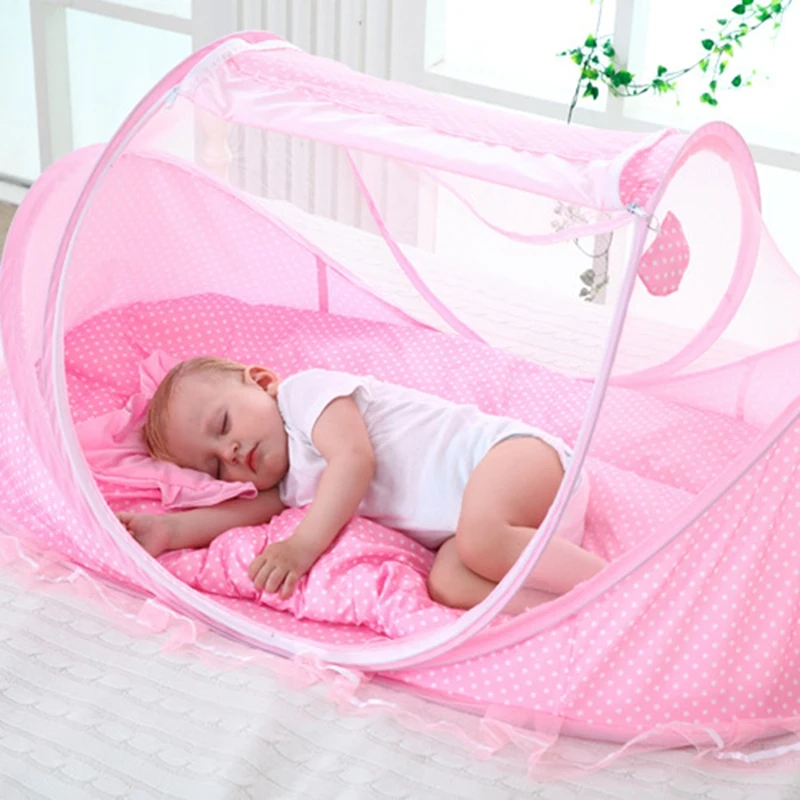  0-3 Years Baby Bed Tent Crib Mattress Portable Foldable Mosquito Net Newborn Bedroom Travel Bed Bab - 4000328536688