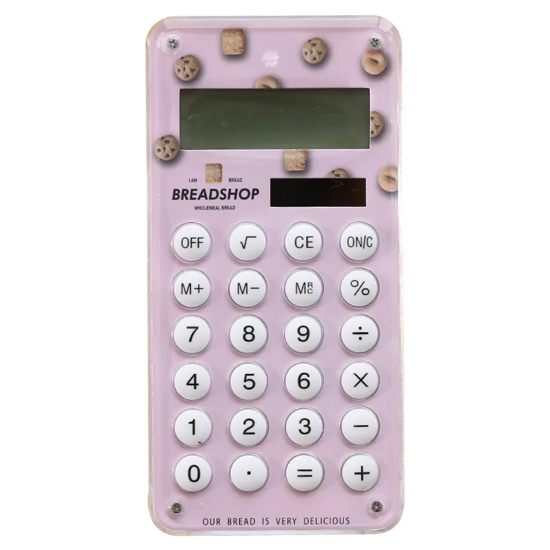 Портативный Модный калькулятор для учеников начальной школы с милой мультяшной девочкой мини-компьютер Солнечная труба милый калькулятор