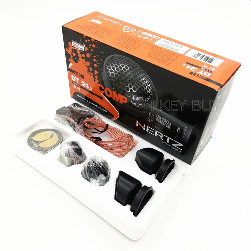 I KEY BUY 1Set 34mm 80W Silk Done Tweeter Speaker High Sensitivity Smooth Small Treble Head with Free Accessories.