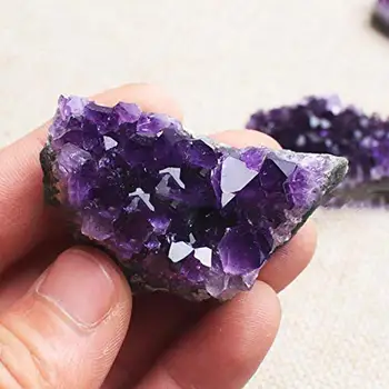 

1pcs 40-60g Natural Amethyst Crystal Quartz Drusy Geode Stone Healing Shui Decoration Purple Feng Stone Cluster Ornament D1A0