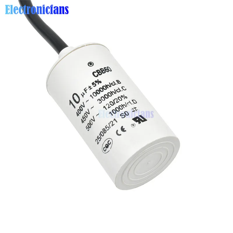 diymore CBB60 450V Polypropylene Film Capacitor 10UF 20UF 30UF 40UF 60UF 80UF AC Motor Run Capacitors CBB60 Spade Tabs 400-500V