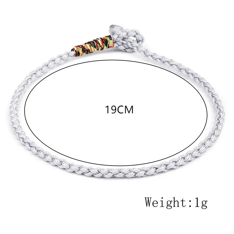 Five Colors Handmade Tibetan Buddhist Love Lucky Charm Tibetan Thread Bracelets & Bangles For Women Men Knot Budda Rope Bracelet