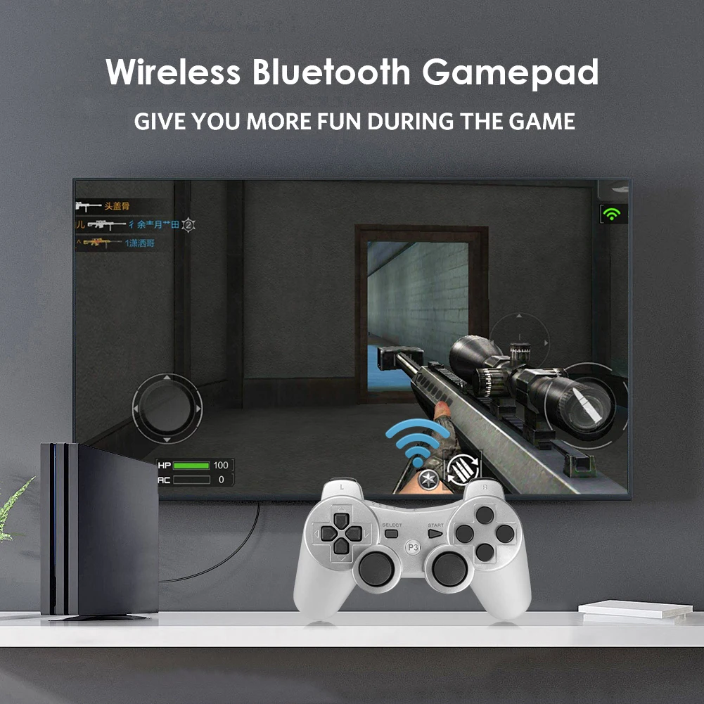 Для Playstation 3 Bluetooth геймпад двойной вибрационный игровой контроллер для PS3 кабель USB