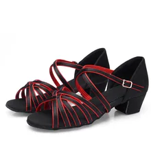 

8 Color Latin Dance Shoes Children/Child/Kids Ballroom Tango Salsa Women Low Heel Shoes Red Ladies Dancing Shoes