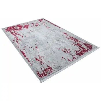 

Apex Luxia 3 'x 5' Polypropylene Red/Gray Runner Rug