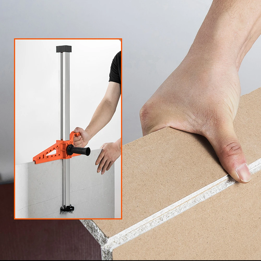 New Manual High Accuracy Gypsum Board Cutter Hand Push Drywall Cutting Artifact Tool with 4 Bearings 20-600mm Cutting Range