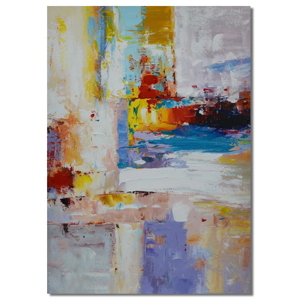 Abstract oil painting on canvas Handmade Modern Bright Color abstract colorful landscape Picture Home Wall Hotel decor | Дом и сад