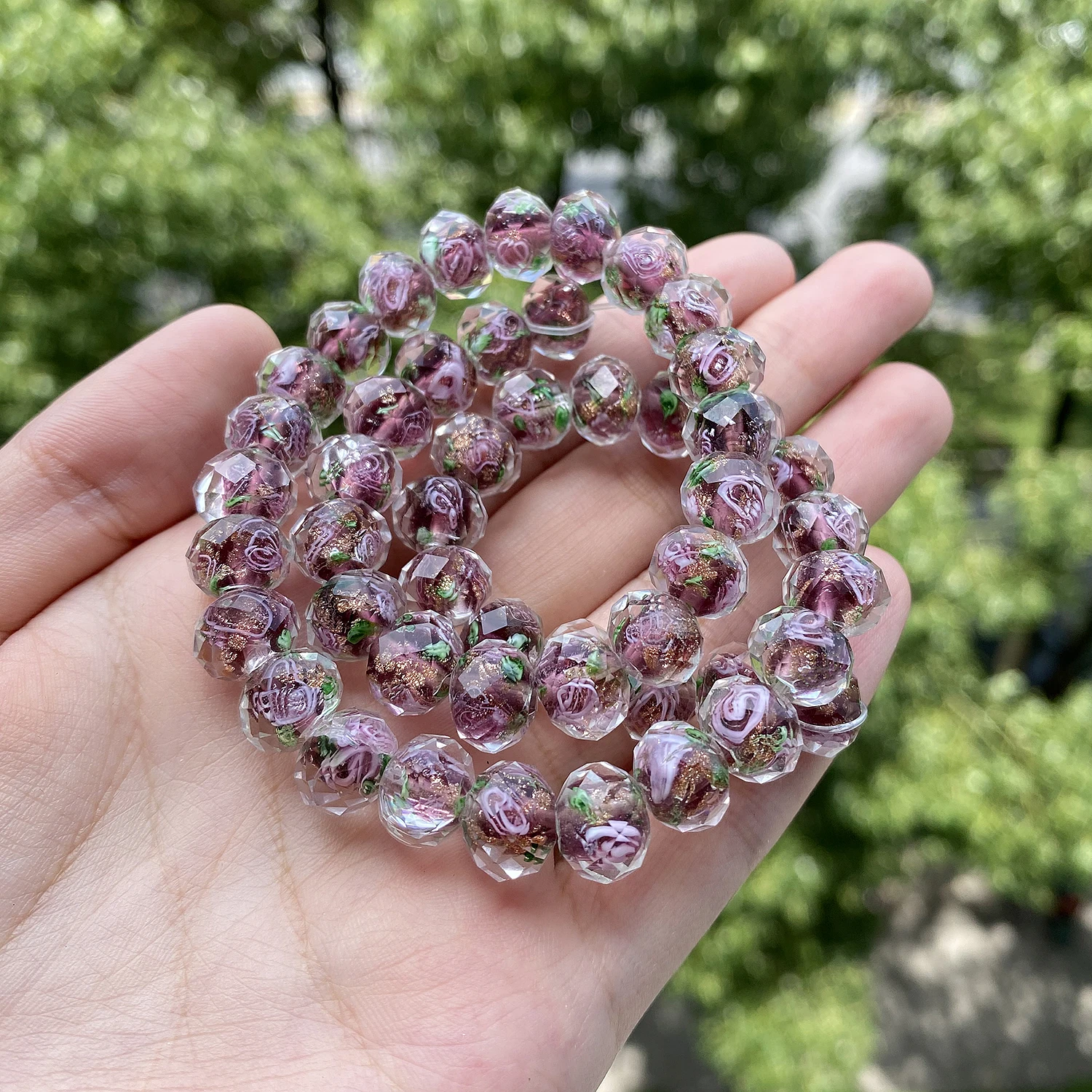 10pcs/lot Multiple Colors 10mm Murano Transparent Glass Beads Lampwork Loose Beads for Bracelet Necklace DIY Jewelry Making