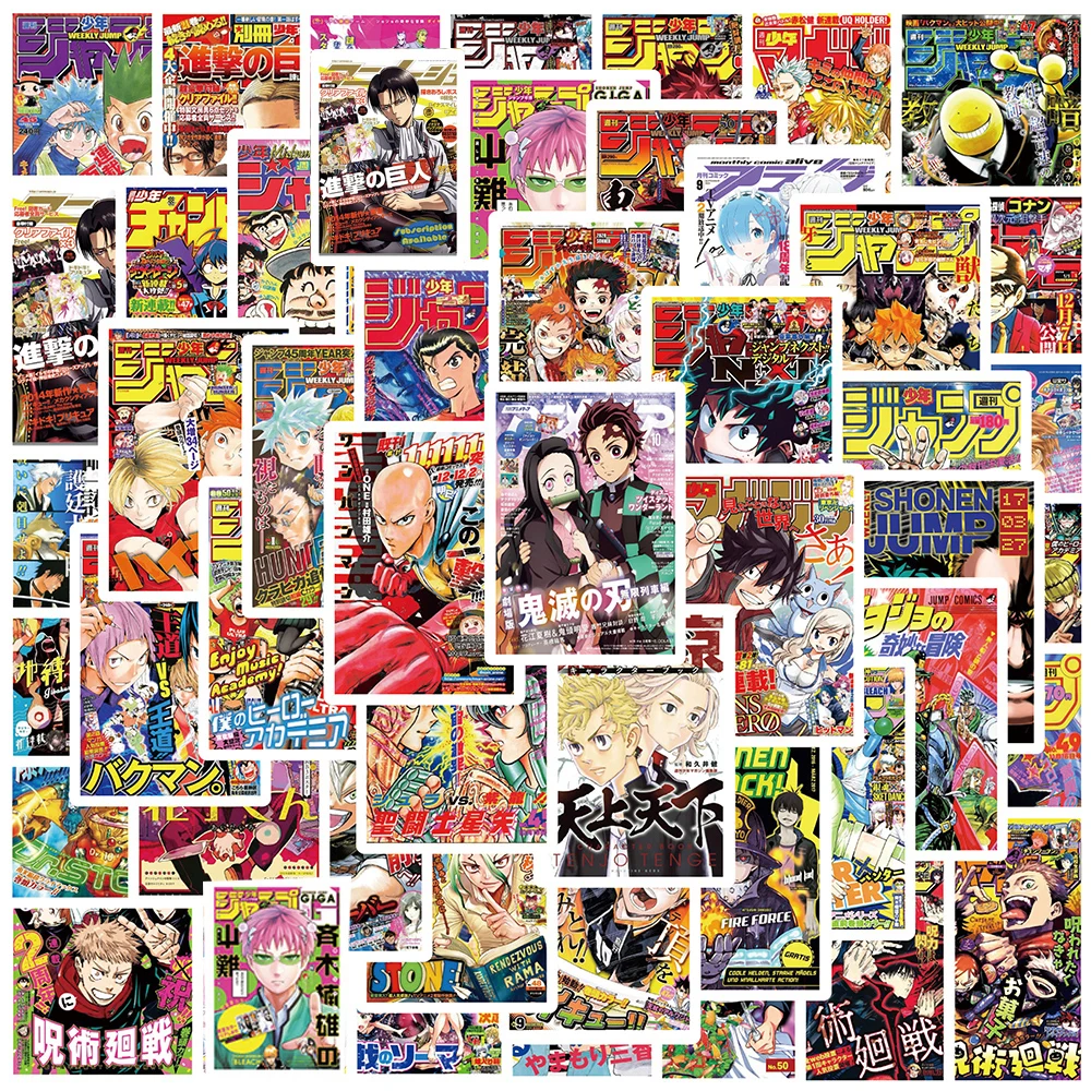 10/30/50PCS Anime Stickers Mix Attack on Titan HUNTER×HUNTER Sticker Bike Skateboard Motorcycle Phone Car Kid Toy Cartoon Decal