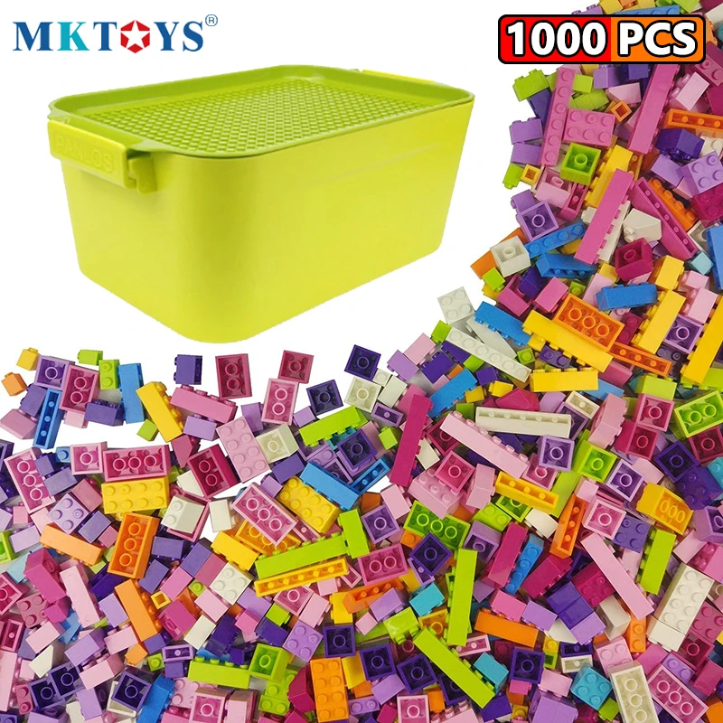 MKTOYS 1000 шт. коробка для хранения строительных блоков Классический конструктор Органайзер подарок детей