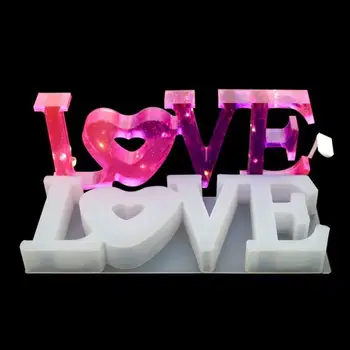 

Shiny Love Letter form Silicone Molds DIY epoxy resin molds Keychain silicone mold craft for Key ring decoration